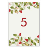 Numéro De Table Fleurs de fraises rouges sucrées Mariage (Par défaut)