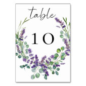 Numéro De Table Fleurs de lavande de mariage verdure d'eucalyptus (Par défaut)