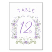 Numéro de table Fleurs de lilas (Par défaut)