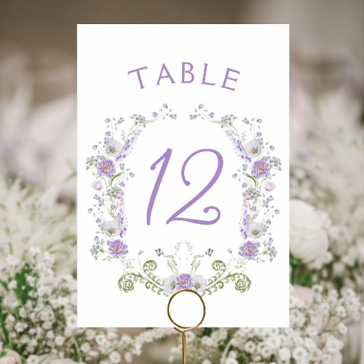 Numéro de table Fleurs de lilas