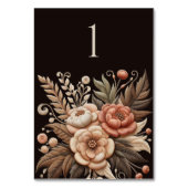 Numéro De Table Fleurs de mariage Country Western (Dos)