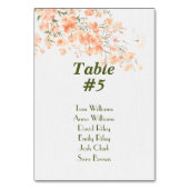 Numéro De Table Fleurs de pêche mariages (Par défaut)