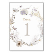 Numéro De Table fleurs de prairie Tableau Numéro 1 (Dos)