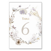Numéro De Table fleurs de prairie Tableau Numéro 6 (Par défaut)