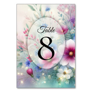 Numéro De Table Fleurs de printemps rayonnantes
