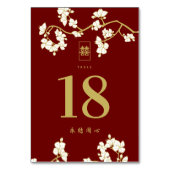 Numéro De Table Fleurs de prune et de prune Double Mariage du bonh (Par défaut)