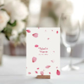 Numéro De Table Fleurs de rose aquarelle florale
