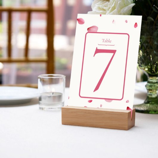 Numéro De Table Fleurs de rose aquarelle florale