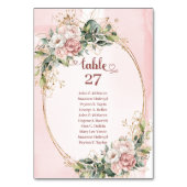 Numéro de table Fleurs de rose poudrée Classique a (Par défaut)