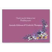 Numéro De Table Fleurs de Tuberose et de Lavande (Dos)