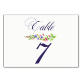 Numéro De Table Fleurs d'été Pastel Mariage Réception (Devant)