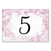 Numéro De Table Fleurs d'Hydrangée rose pâle Aquarelle (Dos)