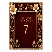 Numéro De Table Fleurs d'or de Bourgogne Numéro de tableau (Par défaut)