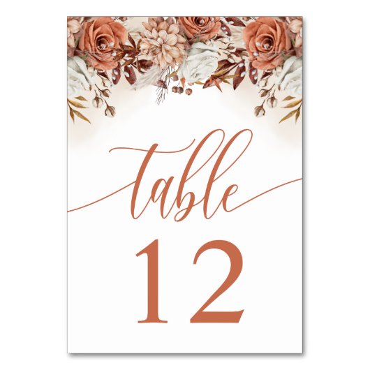 Numéro De Table Fleurs en terre cuite Pampas Mariage en herbe (Par défaut)