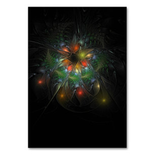 Numéro De Table Fleurs imaginaires fractales douces et tendres
