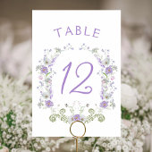 Numéro De Table Fleurs Lilac Numéro de tableau