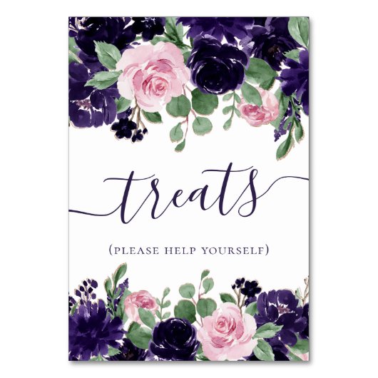 Numéro De Table Fleurs luxuriantes | Purple and Pink Roses Traitem (Par défaut)