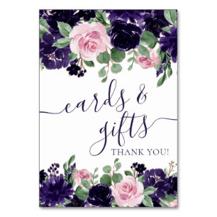 Numéro De Table Fleurs luxuriantes   Purple et rose Roses Garland 