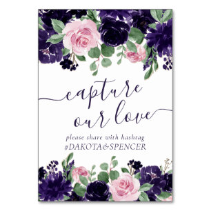Numéro De Table Fleurs luxuriantes   Rose violet Capturer Notre Am