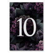Numéro De Table Fleurs Mauves Émouvantes (Dos)
