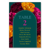 Numéro De Table Fleurs modernes rose vert jaune (Par défaut)