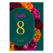 Numéro De Table Fleurs modernes rose vert jaune (Par défaut)