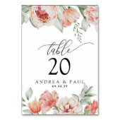 Numéro De Table Fleurs printanières et Mariage de verdure (Dos)