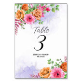 Numéro De Table Fleurs roses (Par défaut)