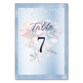 Numéro De Table Fleurs roses bleues Numéro de tableau (Par défaut)
