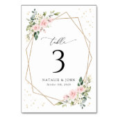 Numéro De Table Fleurs roses, Fleurs blanches, Boho, Numéros de ta (Par défaut)