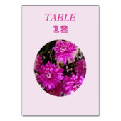 Numéro De Table Fleurs roses fuchsia Floral (Dos)