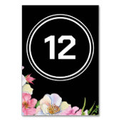 Numéro De Table Fleurs roses Mariage photo simple (Dos)