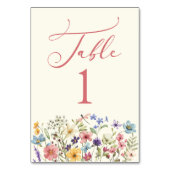 Numéro De Table Fleurs sauvages fleurs sauvages Fête du jardin fle (Par défaut)