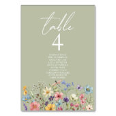 Numéro De Table Fleurs sauvages fleurs sauvages Jardin Floral Mari (Par défaut)