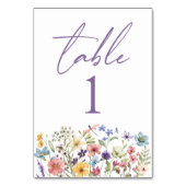 Numéro De Table Fleurs sauvages fleurs sauvages Jardin Floral Mari (Par défaut)