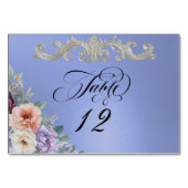 Numéro De Table Fleurs sauvages printanières - Bleu (Devant)