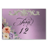 Numéro De Table Fleurs sauvages printanières - Lavande (Dos)