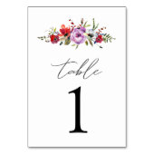 Numéro De Table Fleurs Sauvages & Romance (Dos)