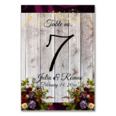 Numéro De Table Fleurs sauvages, ruban et lumières - violet (Par défaut)