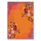 Numéro De Table Fleurs sauvages Saffron Sky (Dos)