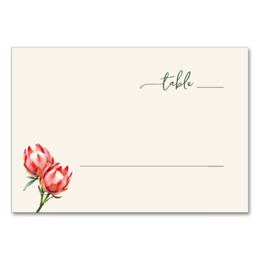 Numéro De Table Fleurs Sérènes Blanc Cassé (Devant)