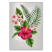 Numéro De Table Fleurs tropicales et Mariage Feuille Tableau NO. C (Dos)