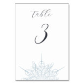 Numéro De Table Flocon de neige bleu glace Élégant Mariage d'hiver (Par défaut)