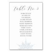 Numéro De Table Flocon de neige bleu glace Mariage d'hiver Siège (Par défaut)