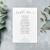 Numéro De Table Flocon de neige bleu glace Mariage d'hiver Siège