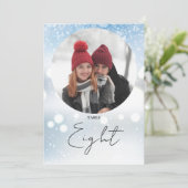 Numéro de table Flocons de neige d'hiver Écriture  (Debout devant)