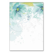 Numéro De Table Floral Abstrait bleu (Dos)