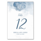 Numéro De Table Floral bleu foncé moderne (Par défaut)