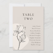Numéro de table floral bohème MODIFIABLE (Devant)