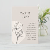 Numéro de table floral bohème MODIFIABLE (Debout devant)